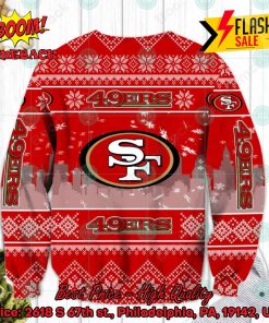 nfl san francisco 49ers big logo ugly christmas sweater 2 7TnBp