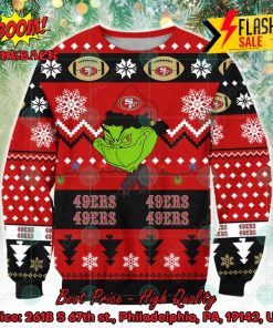 NFL San Francisco 49ers Grinch Cunningly Smile Ugly Christmas Sweater
