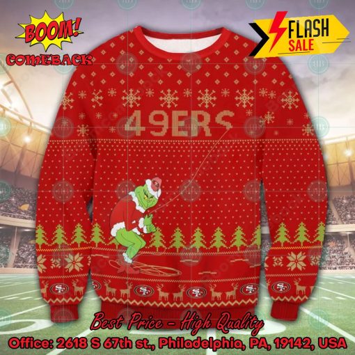 NFL San Francisco 49ers Grinch Remove Thread Ugly Christmas Sweater