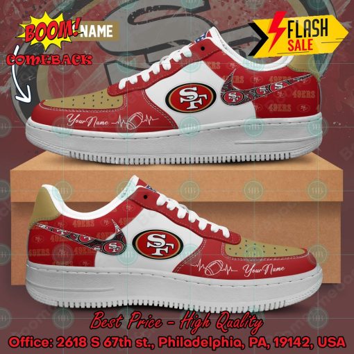 NFL San Francisco 49ers Personalized Name Nike Air Force Sneakers