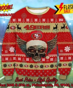 NFL San Francisco 49ers Skull Wings Ugly Christmas Sweater