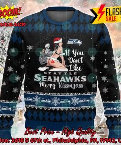 NFL Seattle Seahawks Sexy Girl Merry Kissmyass Ugly Christmas Sweater