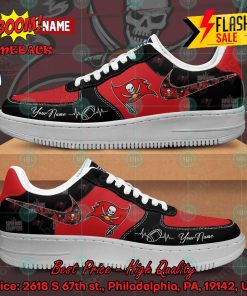 NFL Tampa Bay Buccaneers Personalized Name Nike Air Force Sneakers