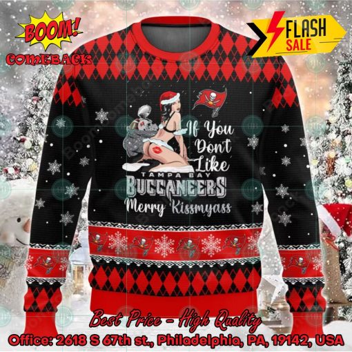 NFL Tampa Bay Buccaneers Sexy Girl Merry Kissmyass Ugly Christmas Sweater