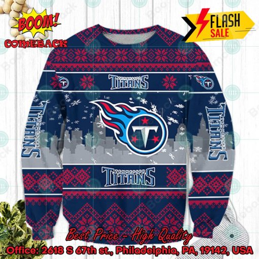 NFL Tennessee Titans Big Logo Ugly Christmas Sweater