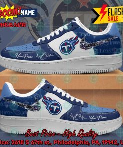 NFL Tennessee Titans Personalized Name Nike Air Force Sneakers