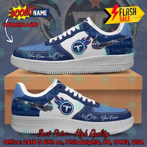 NFL Tennessee Titans Personalized Name Nike Air Force Sneakers