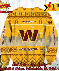 NFL Washington Commanders Big Logo Ugly Christmas Sweater