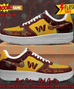 NFL Washington Commanders Personalized Name Nike Air Force Sneakers