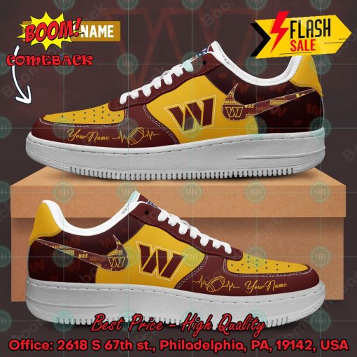 NFL Washington Commanders Personalized Name Nike Air Force Sneakers