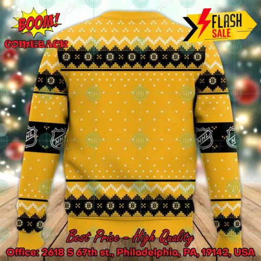 NHL Boston Bruins Theme Ugly Christmas Sweater