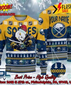 NHL Buffalo Sabres Mascot Personalized Name Ugly Christmas Sweater
