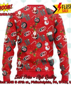 nhl carolina hurricanes santa claus christmas decorations ugly christmas sweater 2 zIXFd