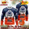 NHL Detroit Red Wings Santa Claus In The Moon Personalized Name Ugly Christmas Sweater