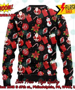 nhl new jersey devils santa claus christmas decorations ugly christmas sweater 2 EX3pK
