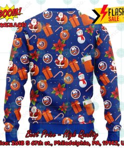 NHL New York Islanders Santa Claus Christmas Decorations Ugly Christmas Sweater