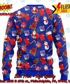 NHL New York Rangers Santa Claus Christmas Decorations Ugly Christmas Sweater