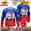 NHL New York Islanders Santa Claus In The Moon Personalized Name Ugly Christmas Sweater