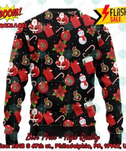 nhl ottawa senators santa claus christmas decorations ugly christmas sweater 2 bGeKd
