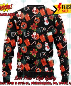 NHL Philadelphia Flyers Santa Claus Christmas Decorations Ugly Christmas Sweater