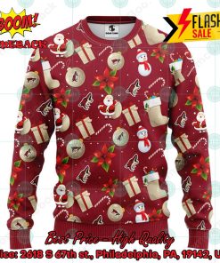 NHL Phoenix Coyotes  Santa Claus Christmas Decorations Ugly Christmas Sweater