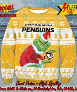 NHL Pittsburgh Penguins Sneaky Grinch Ugly Christmas Sweater