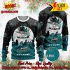 NHL Seattle Kraken Santa Claus In The Moon Personalized Name Ugly Christmas Sweater