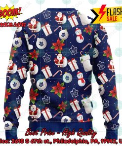 NHL Toronto Maple Leafs Santa Claus Christmas Decorations Ugly Christmas Sweater