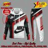 Nike White Black Red 3d Hooide And Long Pant