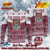 Oxford United FC Big Logo Personalized Name Ugly Christmas Sweater