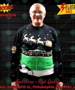 Notts County FC Magpies Santa Sleigh Christmas Jumper