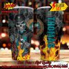 Personalized Skull NFL Minnesota Vikings Flame Tumbler