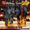 Personalized Skull NFL New Orleans Saints Flame Tumbler
