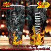 Personalized Skull NFL Pittsburgh Steelers Flame Tumbler