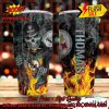 Personalized Skull NFL Seattle Seahawks Flame Tumbler