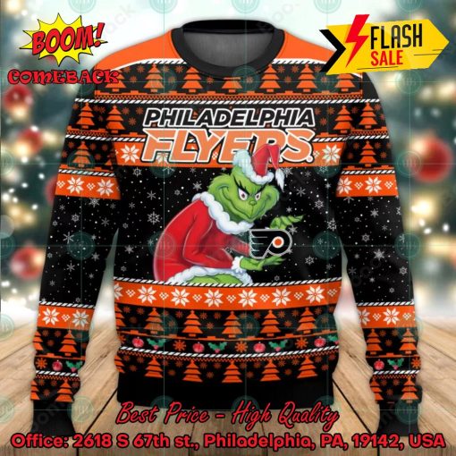 Philadelphia Flyers Sneaky Grinch Ugly Christmas Sweater