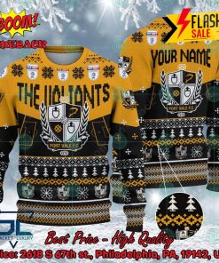 Port Vale FC Big Logo Personalized Name Ugly Christmas Sweater