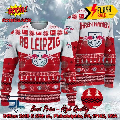 RB Leipzig Stadium Personalized Name Ugly Christmas Sweater