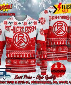 Rot-Weiss Essen e.V Stadium Personalized Name Ugly Christmas Sweater
