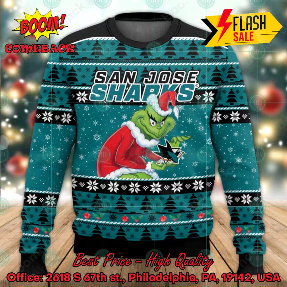 Pittsburgh Penguins Sneaky Grinch Ugly Christmas Sweater