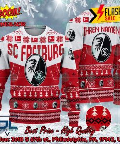 SC Freiburg Stadium Personalized Name Ugly Christmas Sweater