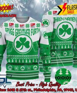 SpVgg Greuther Furth Stadium Personalized Name Ugly Christmas Sweater