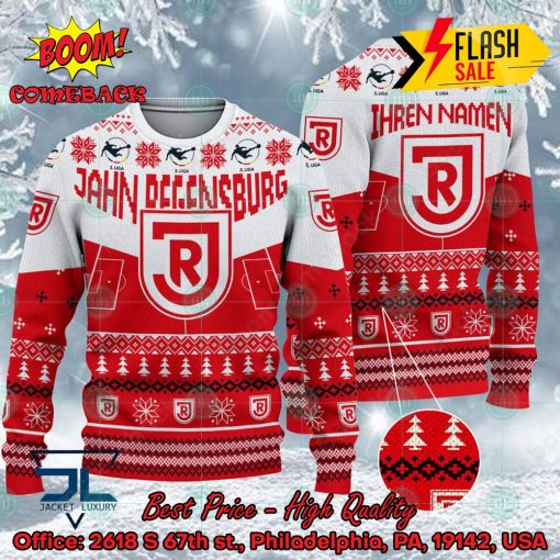 SSV Jahn Regensburg Stadium Personalized Name Ugly Christmas Sweater