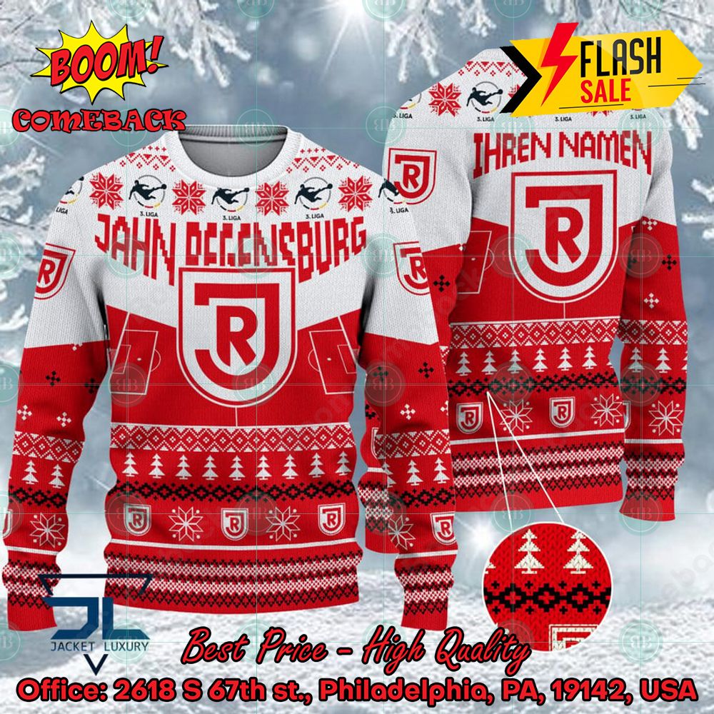 SpVgg Unterhaching Stadium Personalized Name Ugly Christmas Sweater