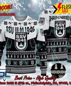 SSV Ulm 1846 Stadium Personalized Name Ugly Christmas Sweater