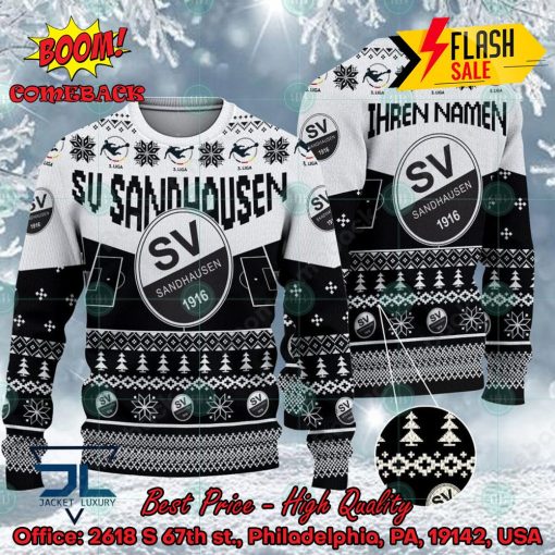 SV Sandhausen Stadium Personalized Name Ugly Christmas Sweater