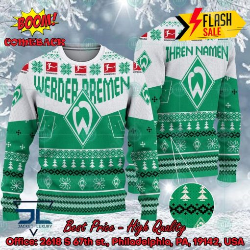 SV Werder Bremen Stadium Personalized Name Ugly Christmas Sweater