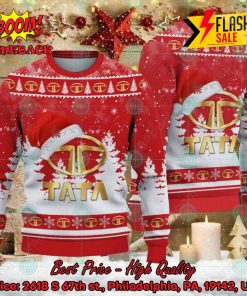 Tata Motors Big Logo Santa Hat Ugly Christmas Sweater