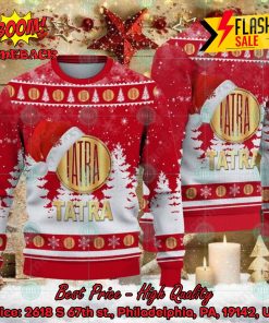 Tatra Big Logo Santa Hat Ugly Christmas Sweater