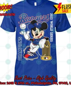Texas Rangers 2023 World Series Champions Mickey Mouse T-shirt